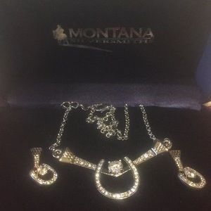 Montana silver necklace and earrings